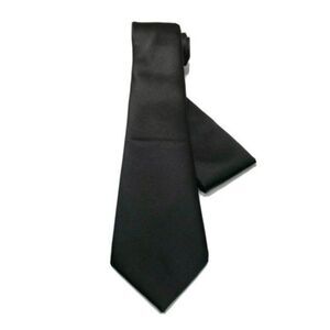 Brand Q Skinny 2.75” Solid Black Satin Neck Tie